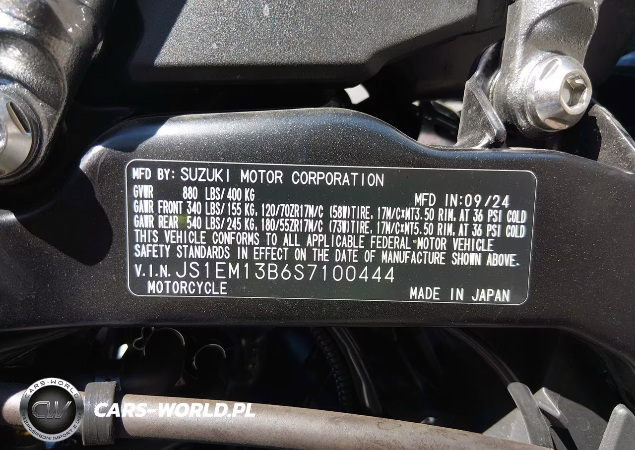 2025 Suzuki Gsx800 F VIN:JS1EM13B6S7100444 - 10
