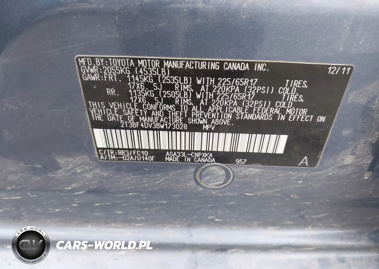 2011 Toyota Rav4 VIN:2T3BF4DV3BW173028 - 9