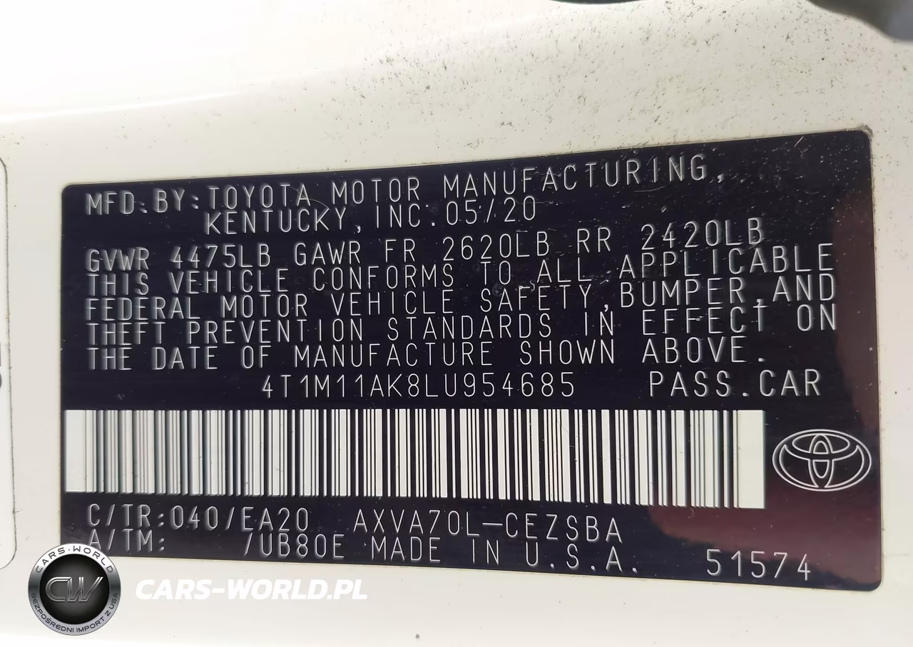 2020 Toyota Camry Se VIN:4T1M11AK8LU954685 - 9