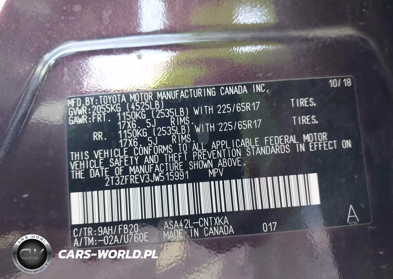 2018 Toyota Rav4 Le VIN:2T3ZFREV3JW515991 - 9