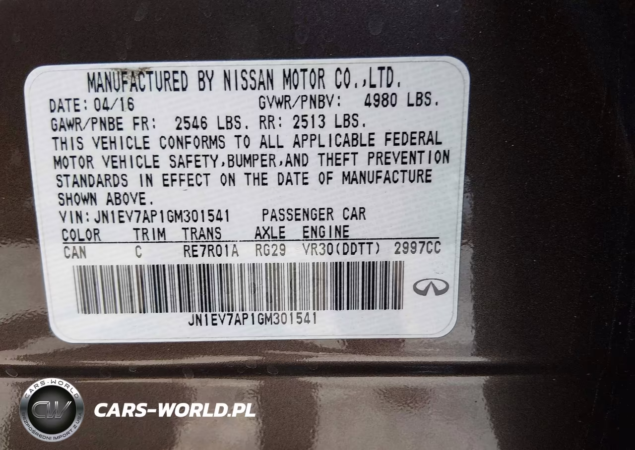 2016 Infiniti Q50 3.0T Premium VIN:JN1EV7AP1GM301541 - 9
