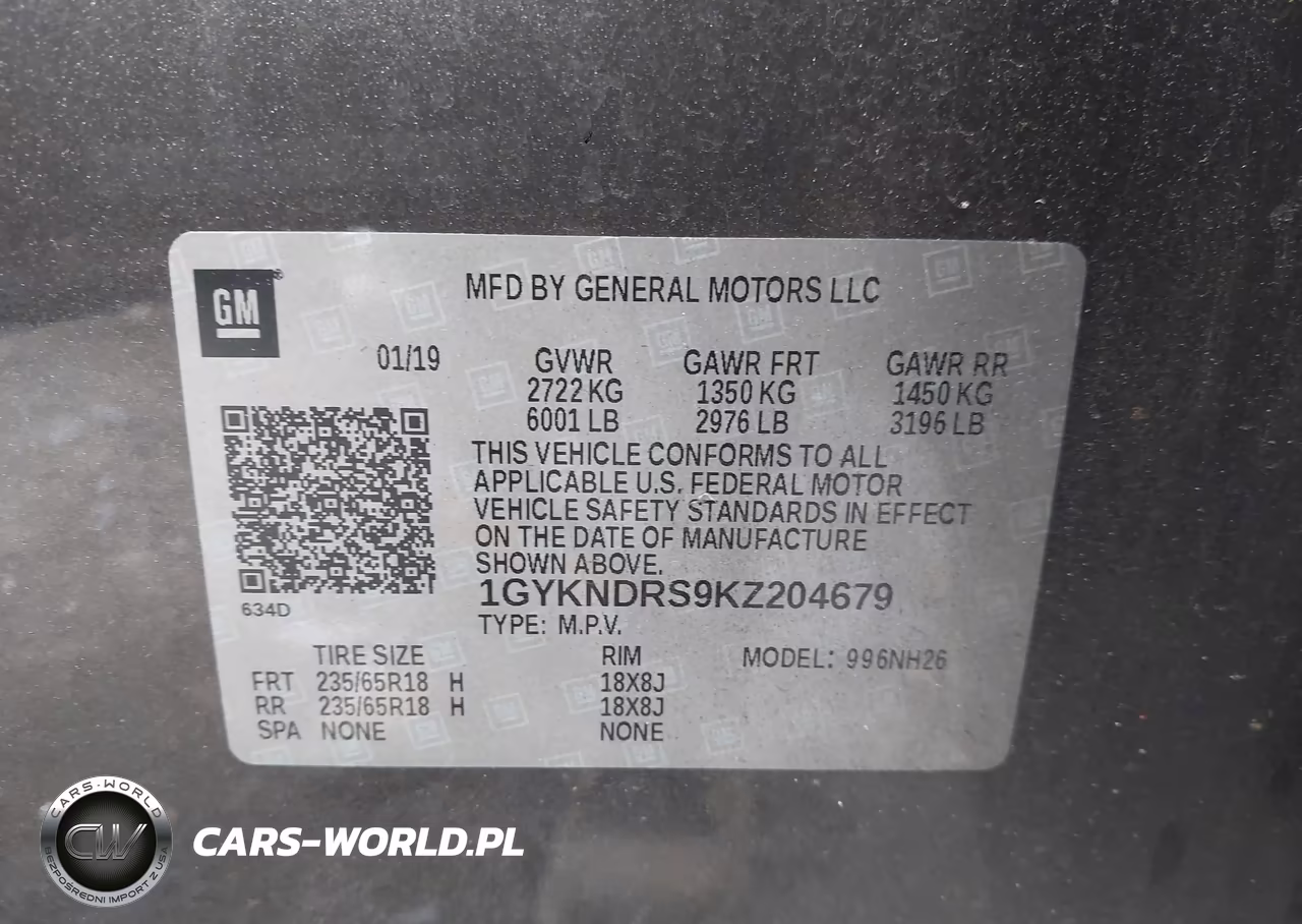 2019 Cadillac Xt5 Luxury VIN:1GYKNDRS9KZ204679 - 9