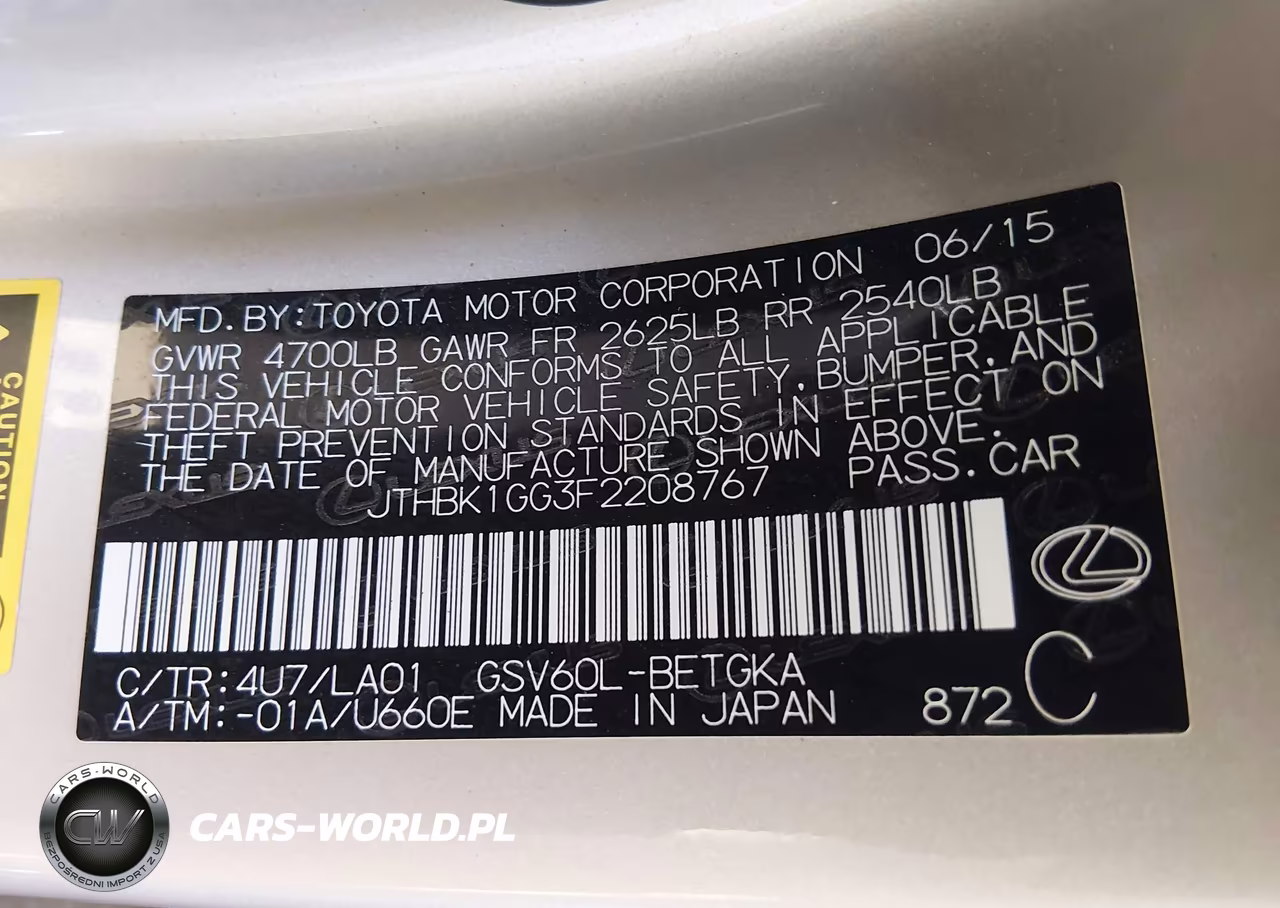 2015 Lexus Es 350 VIN:JTHBK1GG3F2208767 - 9
