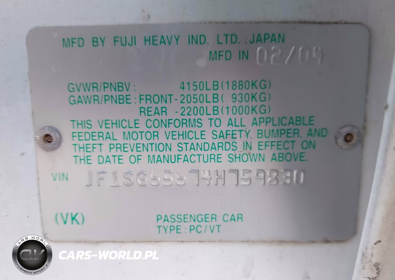 2004 Subaru Forester 2.5Xs VIN:JF1SG65674H759830 - 9
