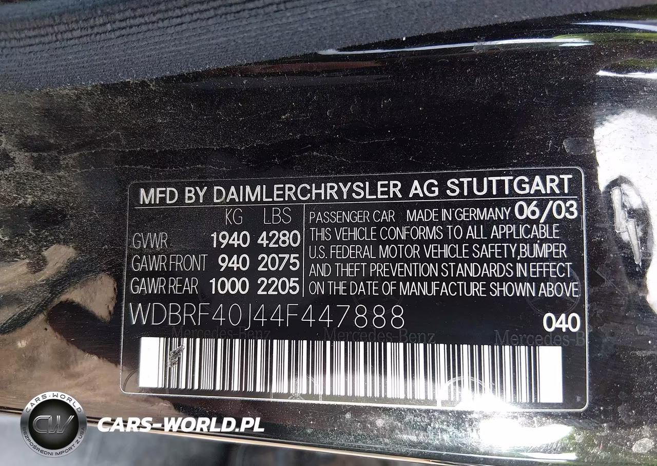 2004 Mercedes-Benz C 230 Kompressor Sport-Sport VIN:WDBRF40J44F447888 - 9
