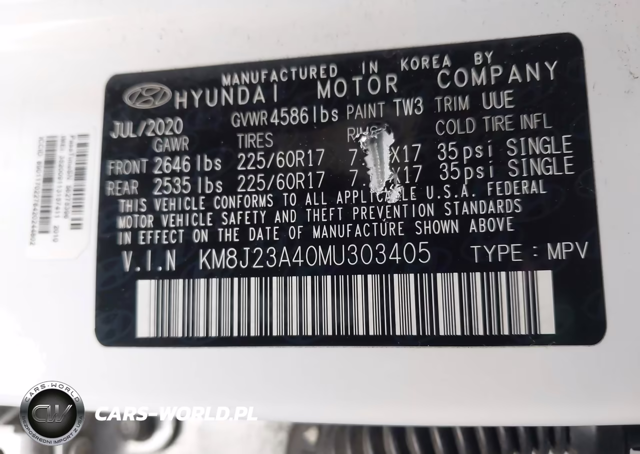 2021 Hyundai Tucson Se VIN:KM8J23A40MU303405 - 9