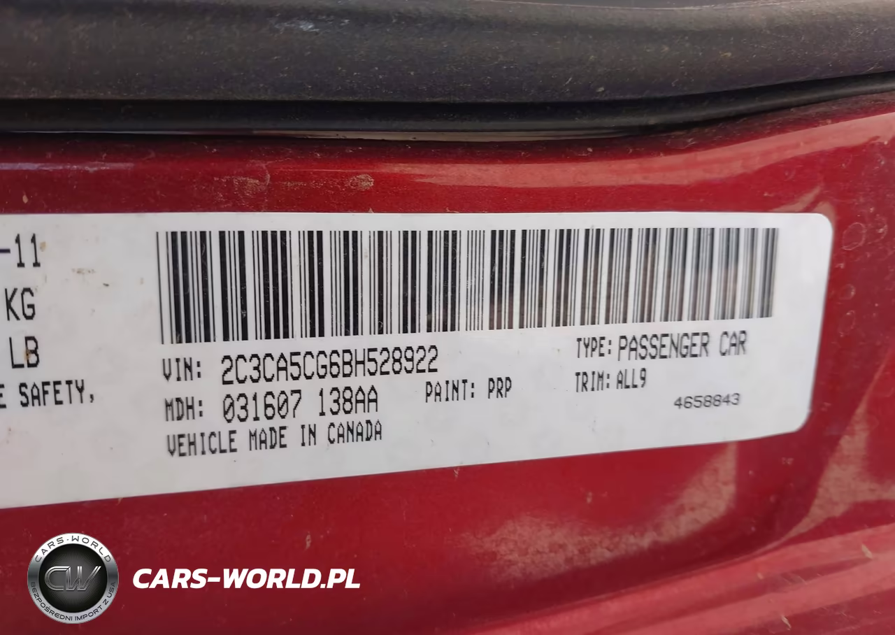 2011 Chrysler 300 Limited VIN:2C3CA5CG6BH528922 - 9