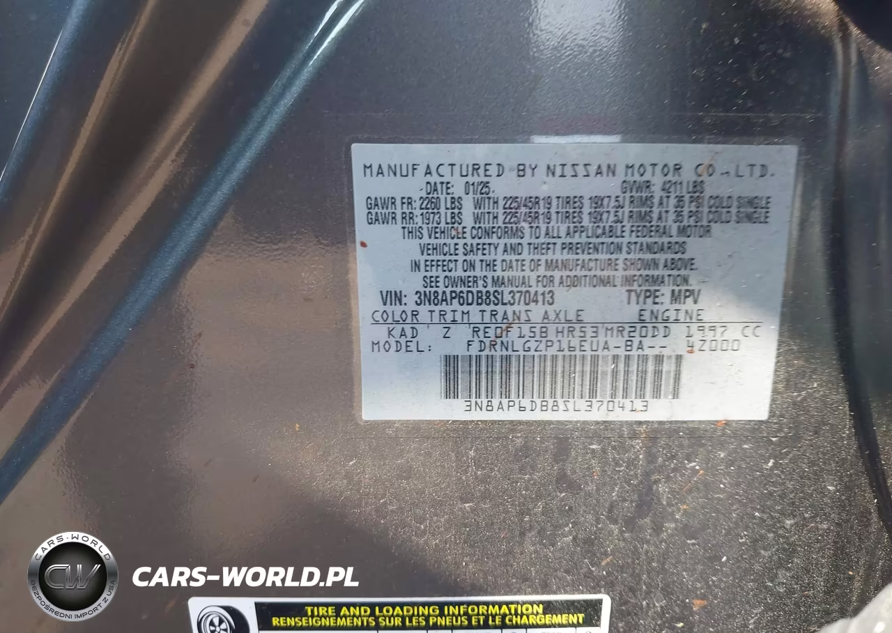 2025 Nissan Kicks Sr Intelligent Awd VIN:3N8AP6DB8SL370413 - 9