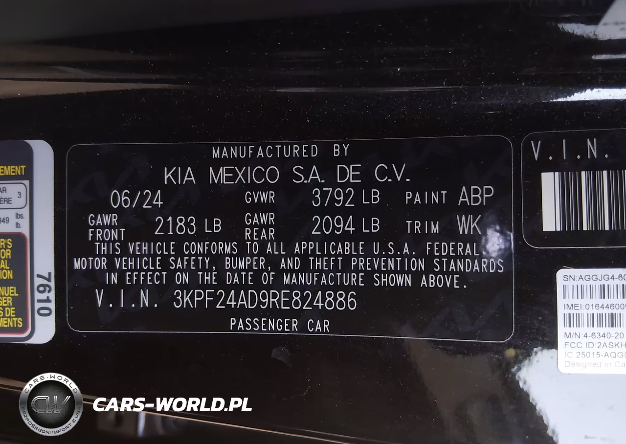 2024 Kia Forte Lxs VIN:3KPF24AD9RE824886 - 9