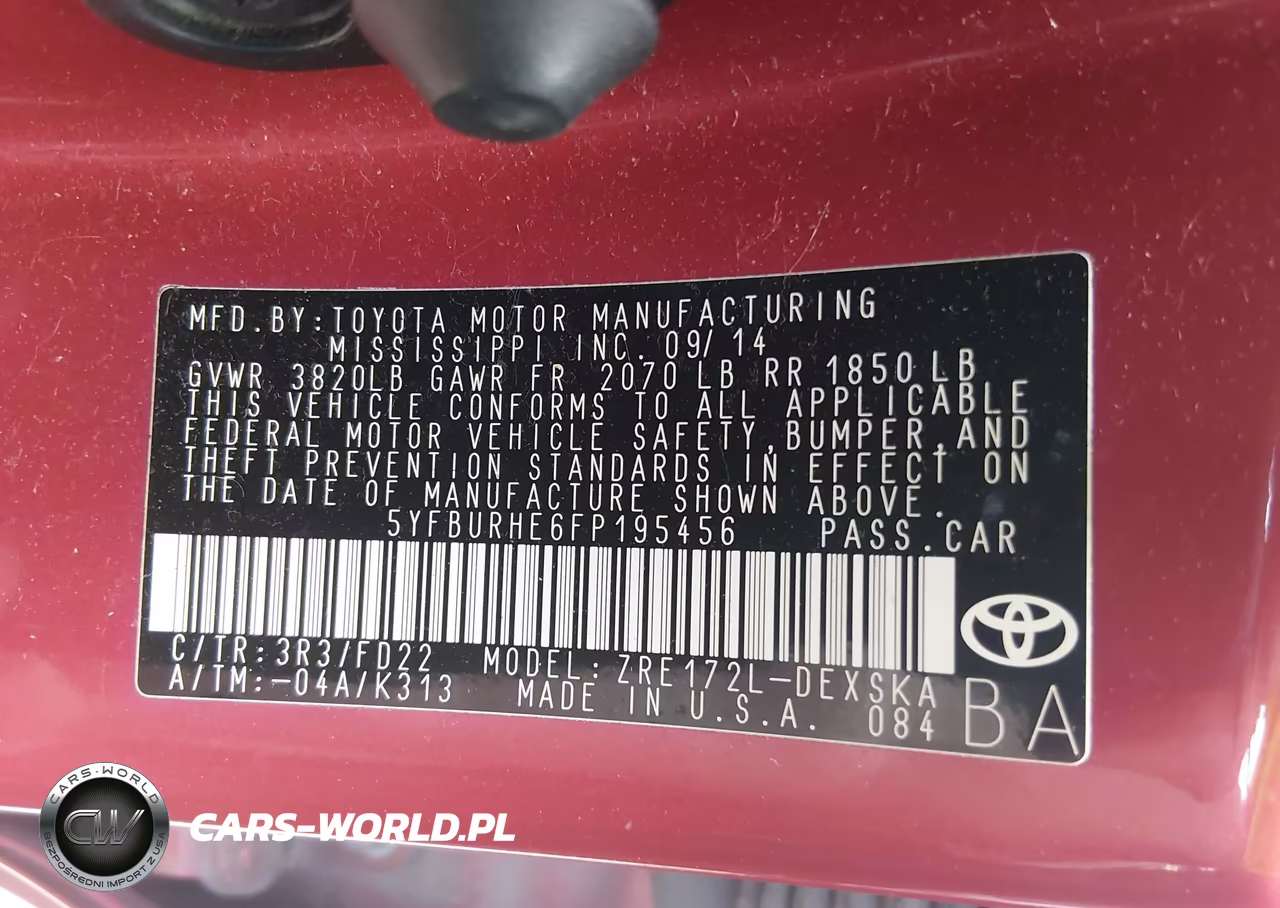 2015 Toyota Corolla S Plus VIN:5YFBURHE6FP195456 - 9