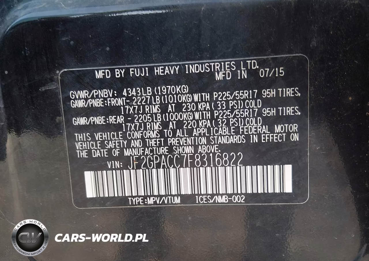 2015 Subaru Xv Crosstrek 2.0I Premium VIN:JF2GPACC7F8316822 - 9