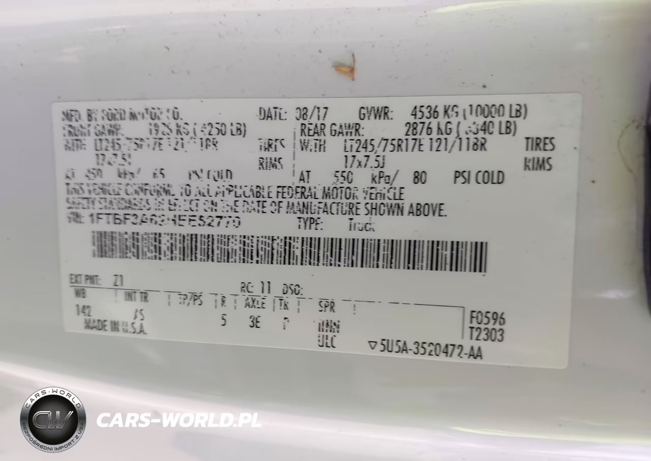 2017 Ford F-350 Xl VIN:1FTBF3A62HEE52770 - 9