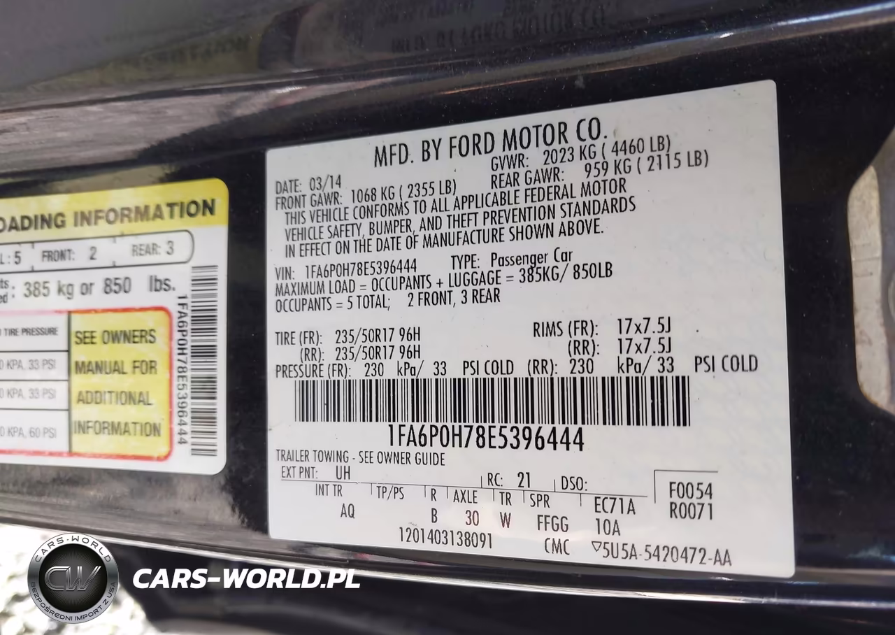 2014 Ford Fusion Se VIN:1FA6P0H78E5396444 - 9