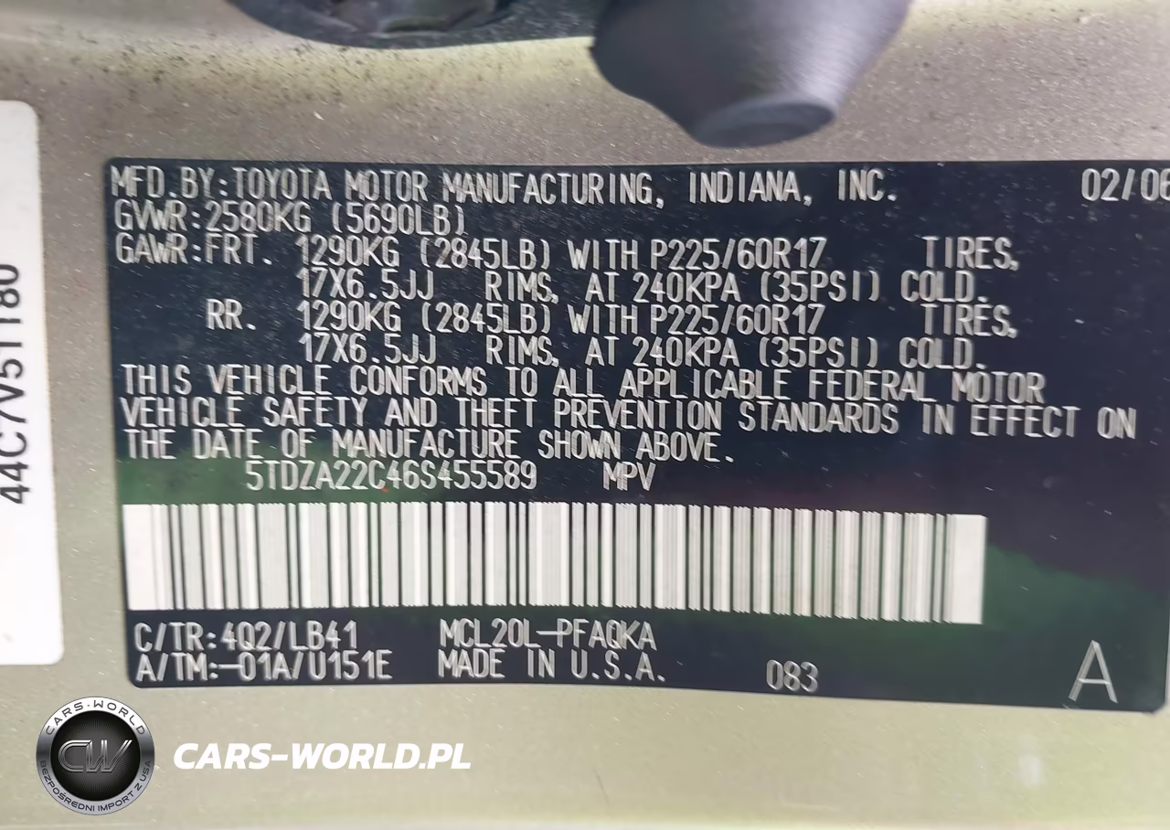 2006 Toyota Sienna Xle Limited VIN:5TDZA22C46S455589 - 9