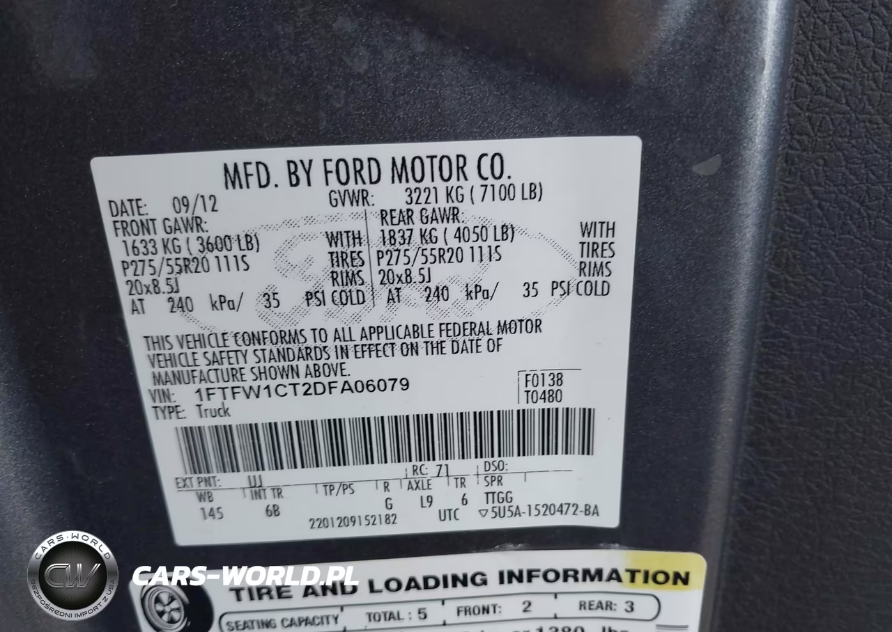 2013 Ford F-150 Fx2-King Ranch-Lariat-Limited-Platinum-Xl-Xlt VIN:1FTFW1CT2DFA06079 - 9