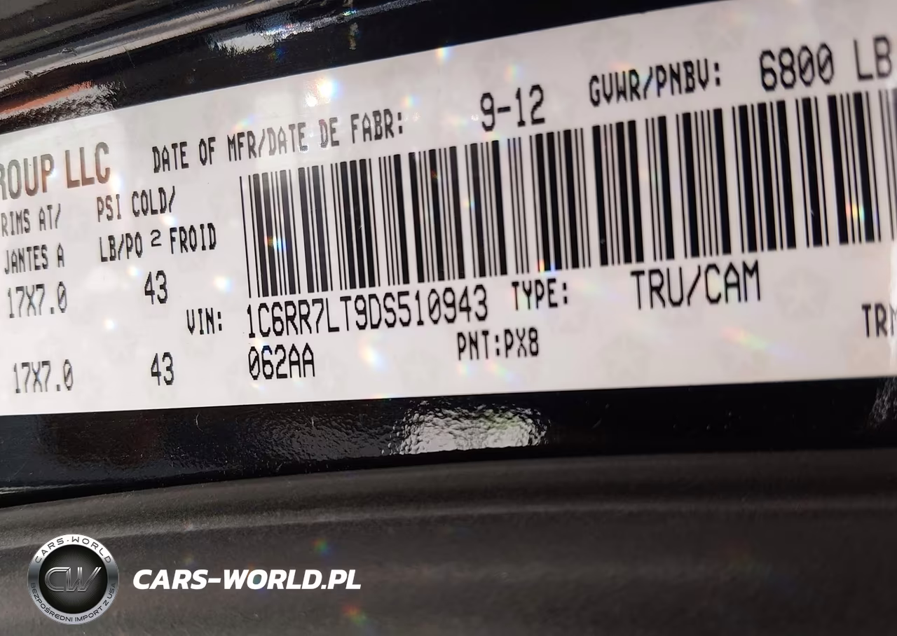 2013 Ram 1500 Outdoorsman VIN:1C6RR7LT9DS510943 - 9