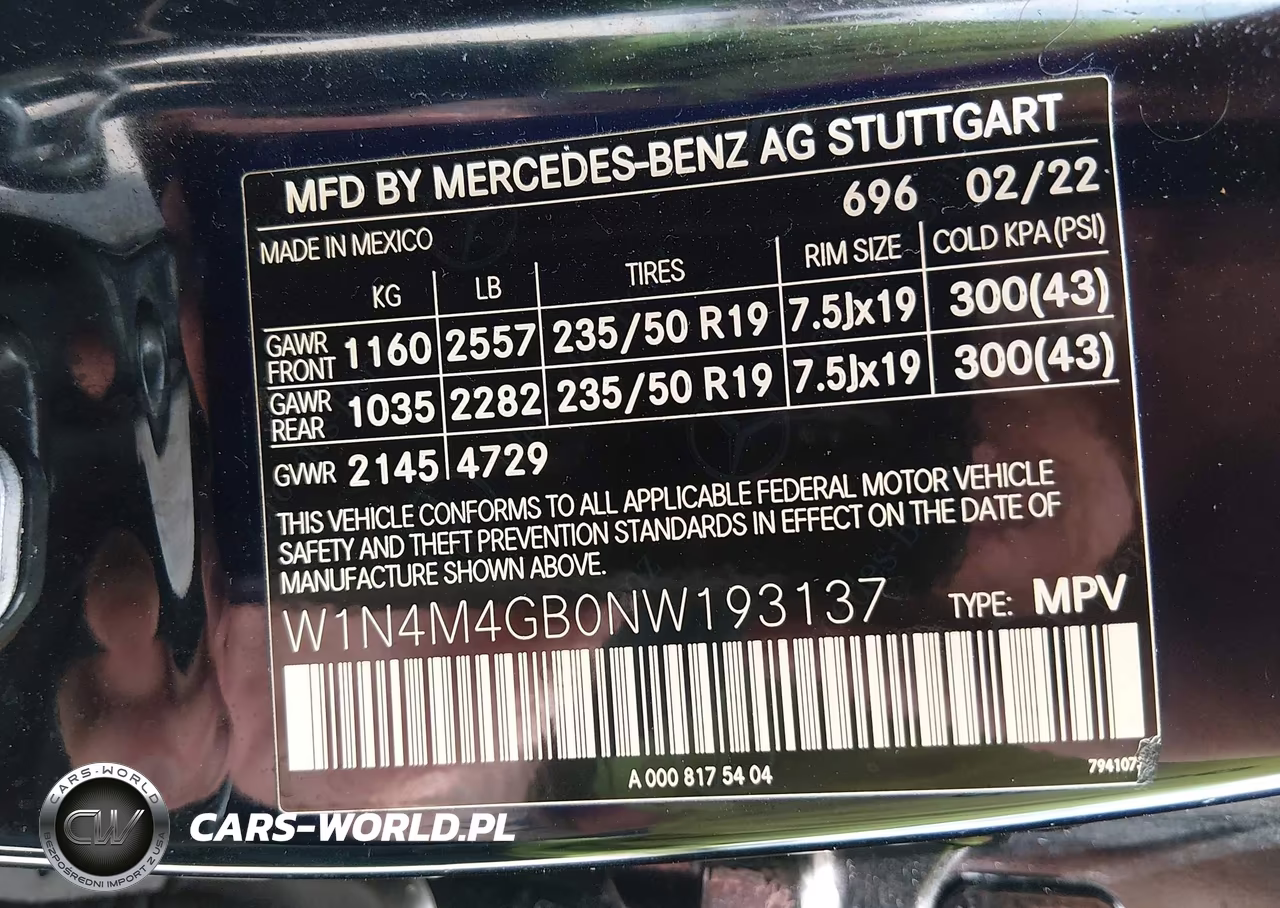 2022 Mercedes-Benz Glb 250 VIN:W1N4M4GB0NW193137 - 9