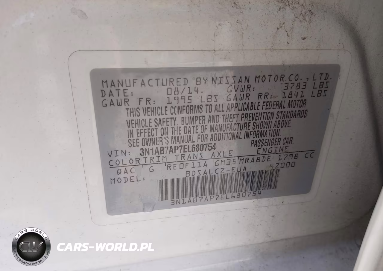 2014 Nissan Sentra S VIN:3N1AB7AP7EL680754 - 9