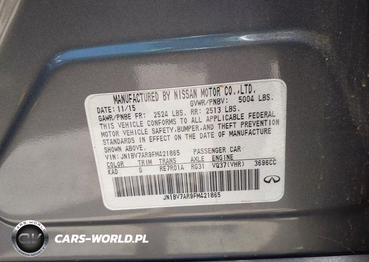 2015 Infiniti Q50 Premium VIN:JN1BV7AR9FM421865 - 9