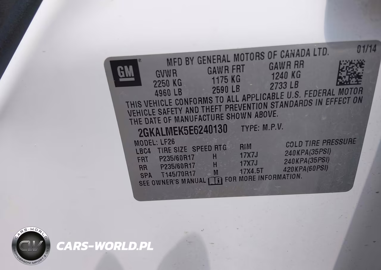 2014 GMC Terrain Sle-1 VIN:2GKALMEK5E6240130 - 9