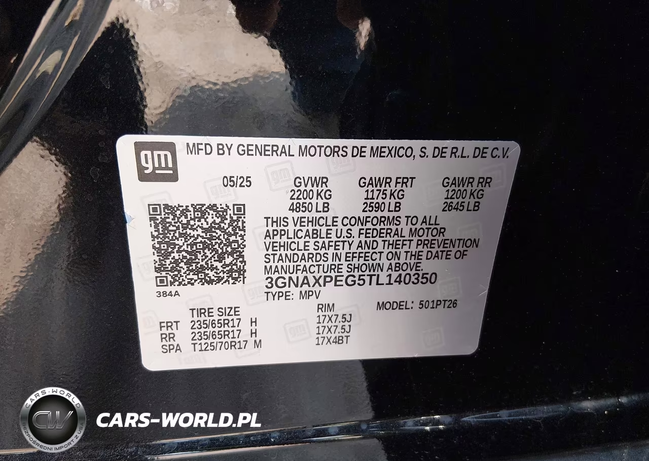 2026 Chevrolet Equinox Awd Lt VIN:3GNAXPEG5TL140350 - 9