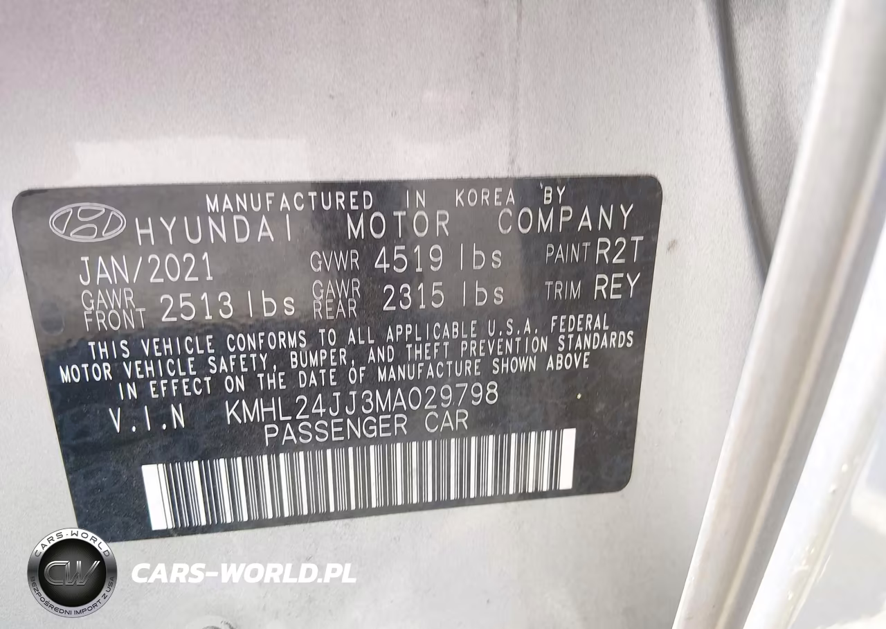 2021 Hyundai Sonata Blue VIN:KMHL24JJ3MA029798 - 9