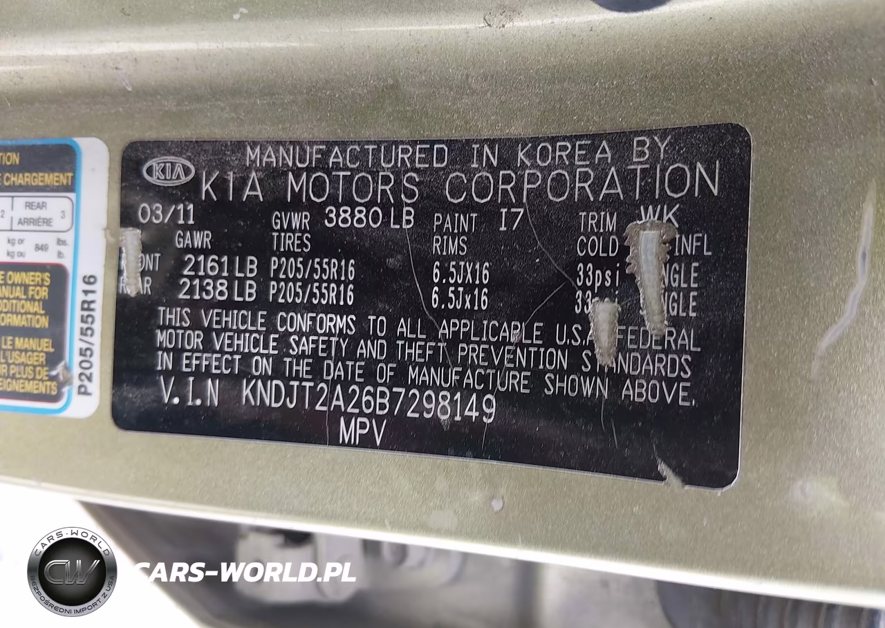 2011 Kia Soul + VIN:KNDJT2A26B7298149 - 9