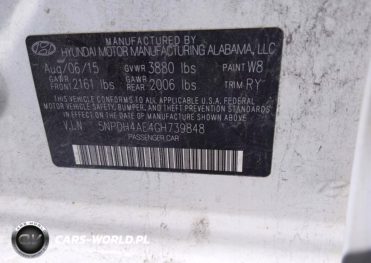 2016 Hyundai Elantra Value Edition VIN:5NPDH4AE4GH739848 - 9