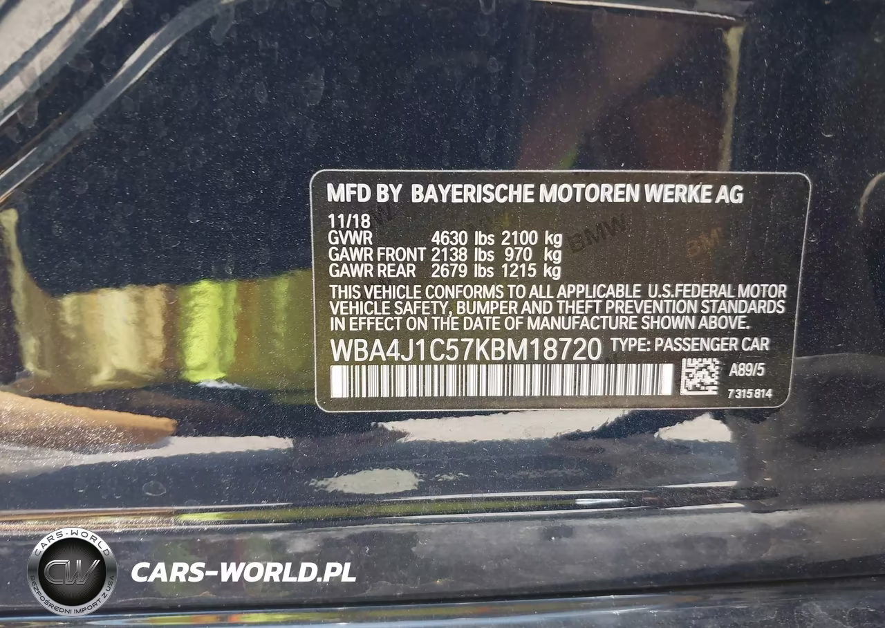 2019 BMW 430I Gran Coupe VIN:WBA4J1C57KBM18720 - 9