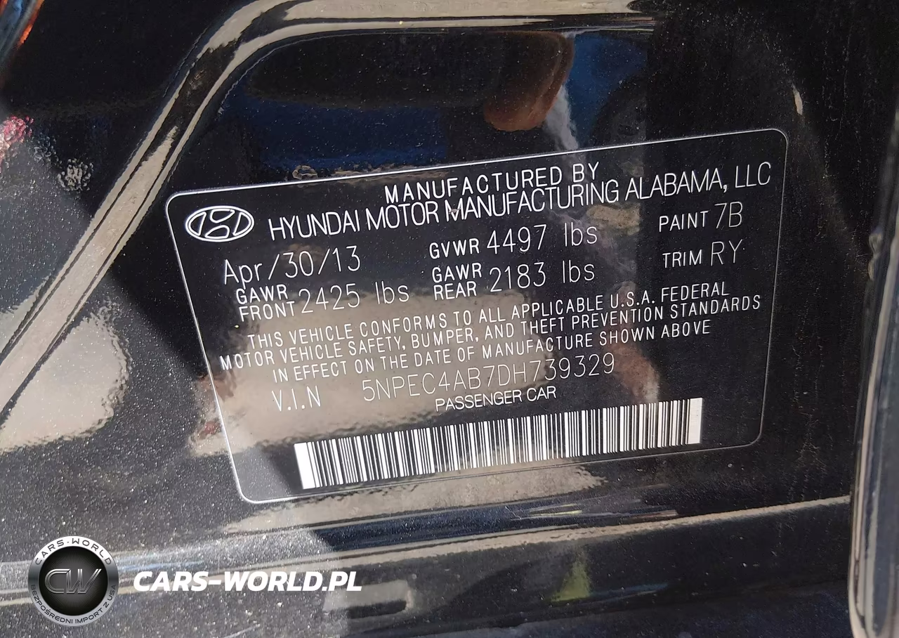 2013 Hyundai Sonata Se 2.0T VIN:5NPEC4AB7DH739329 - 9