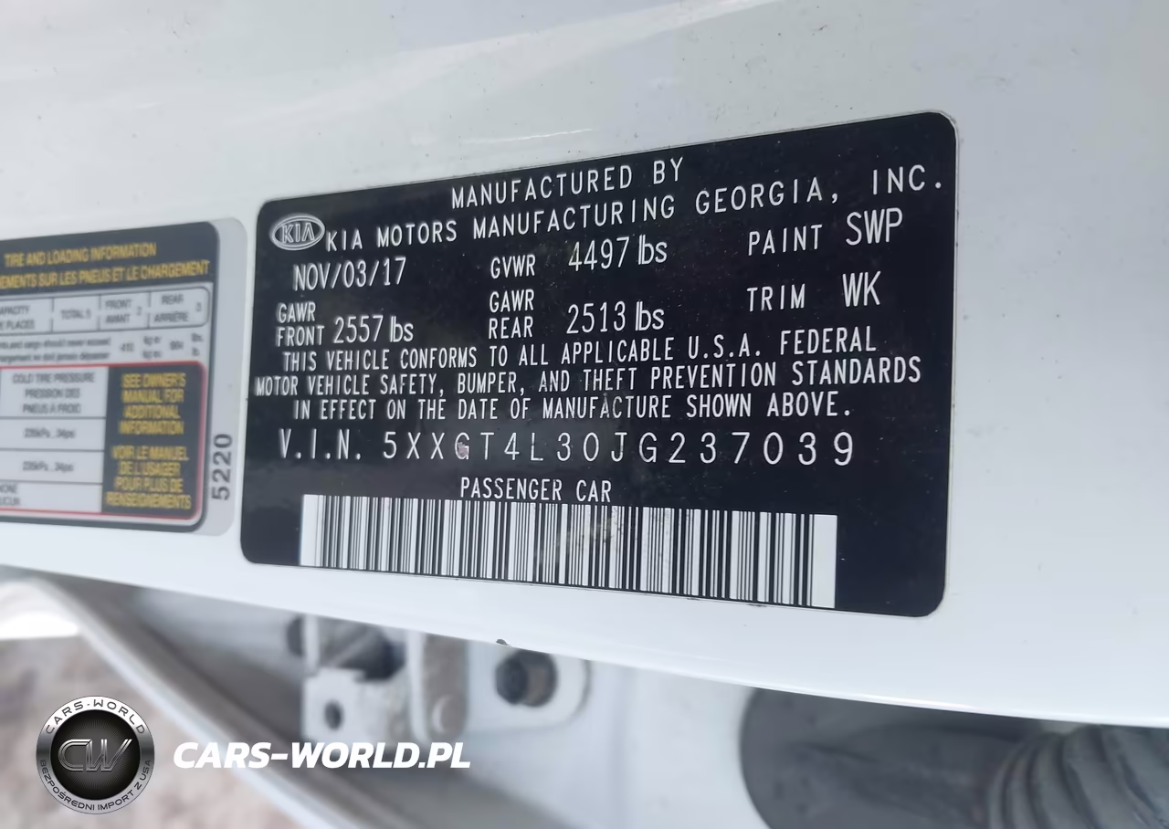 2018 Kia Optima S VIN:5XXGT4L30JG237039 - 9