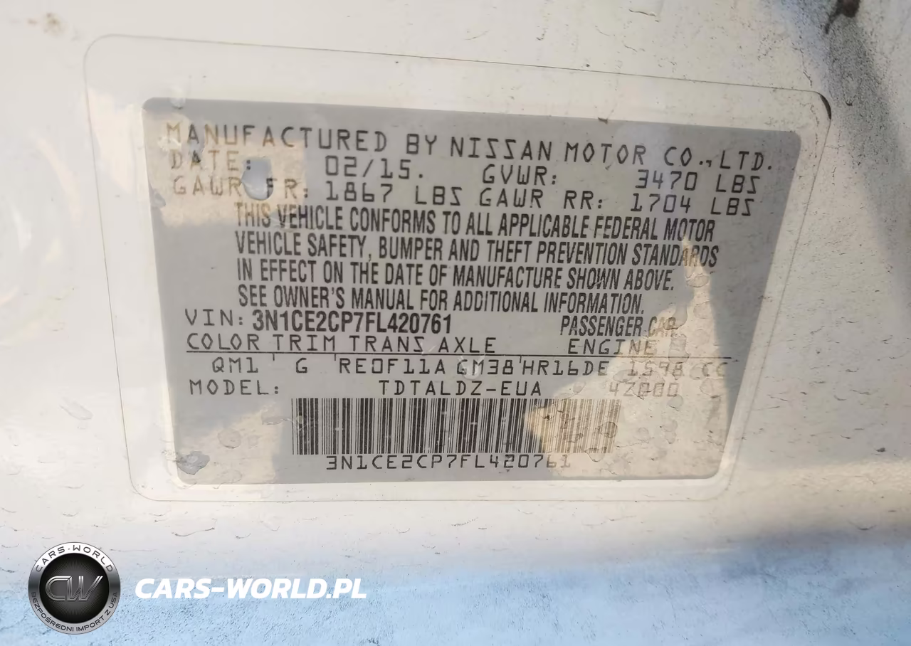2015 Nissan Versa Note S (Sr)-S Plus-Sl-Sr-Sv VIN:3N1CE2CP7FL420761 - 9