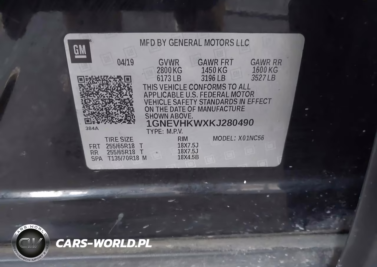 2019 Chevrolet Traverse 3Lt VIN:1GNEVHKWXKJ280490 - 9