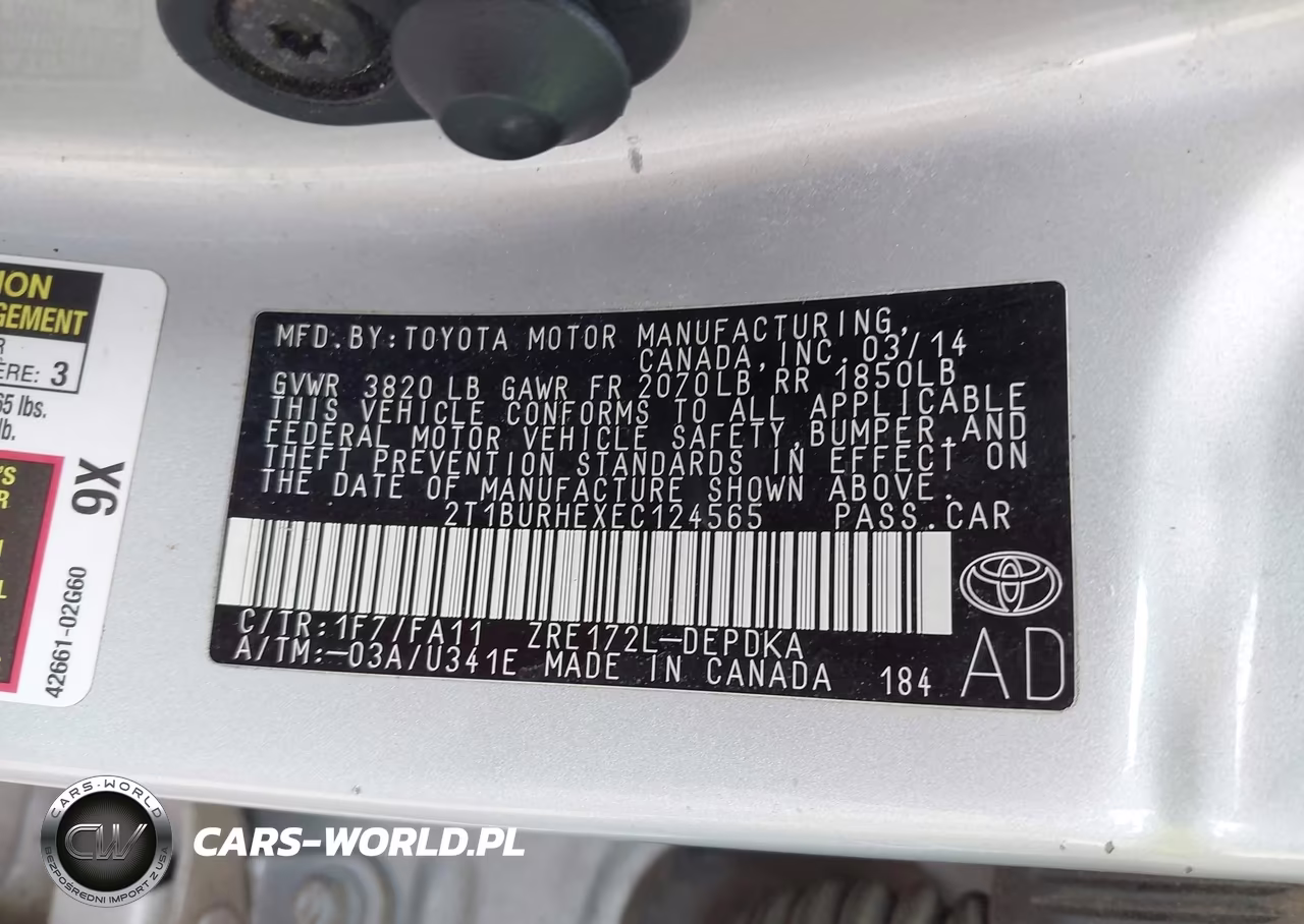 2014 Toyota Corolla L VIN:2T1BURHEXEC124565 - 9