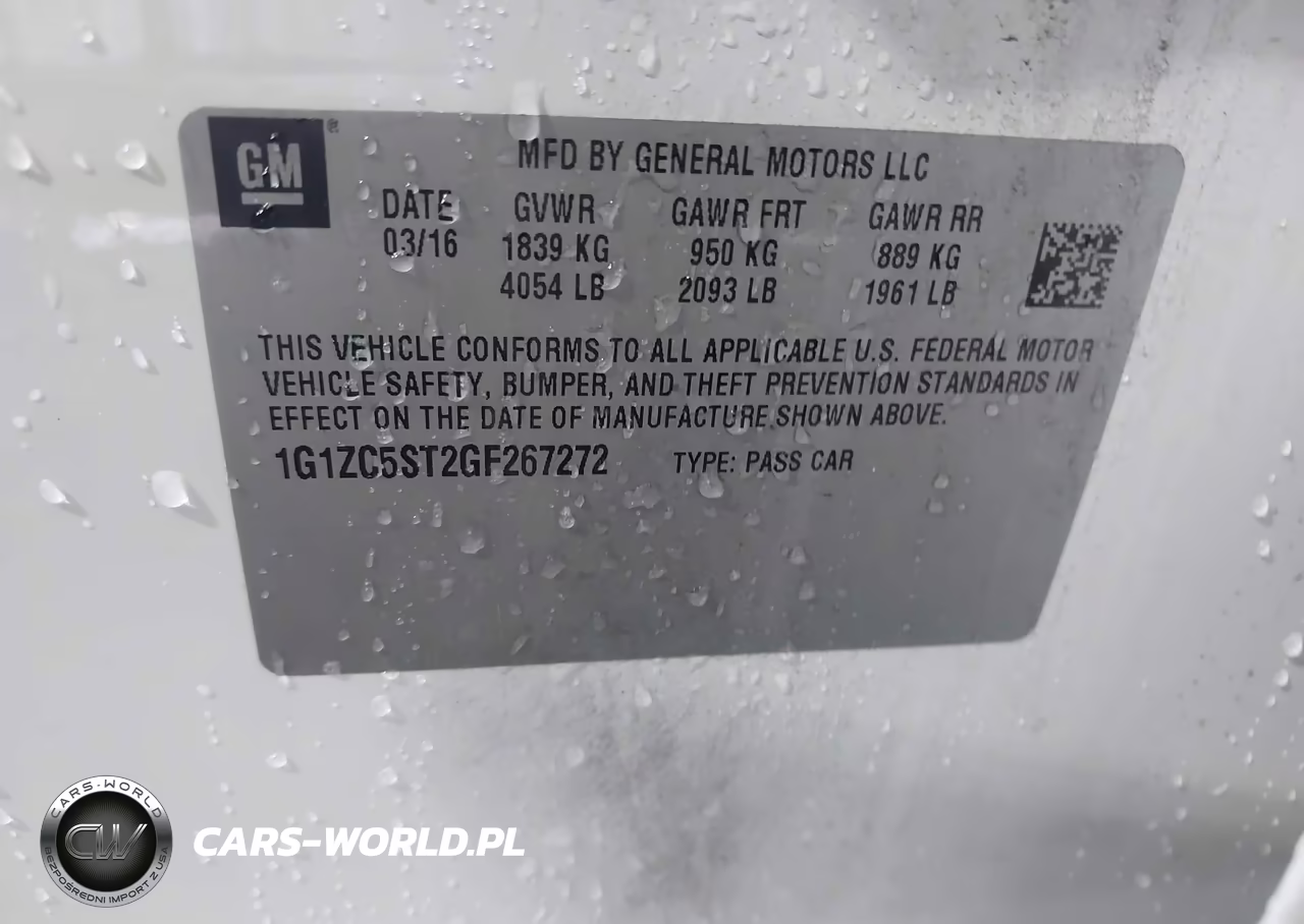 2016 Chevrolet Malibu 1Fl VIN:1G1ZC5ST2GF267272 - 9