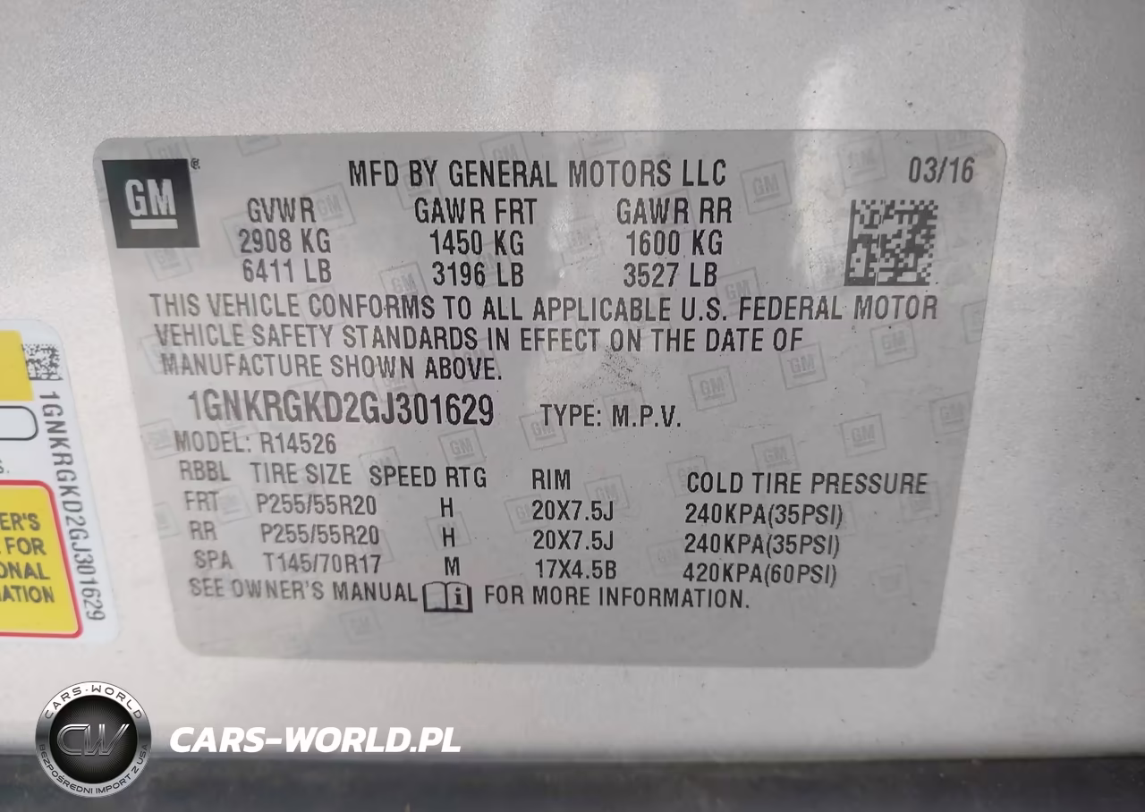 2016 Chevrolet Traverse 1Lt VIN:1GNKRGKD2GJ301629 - 9