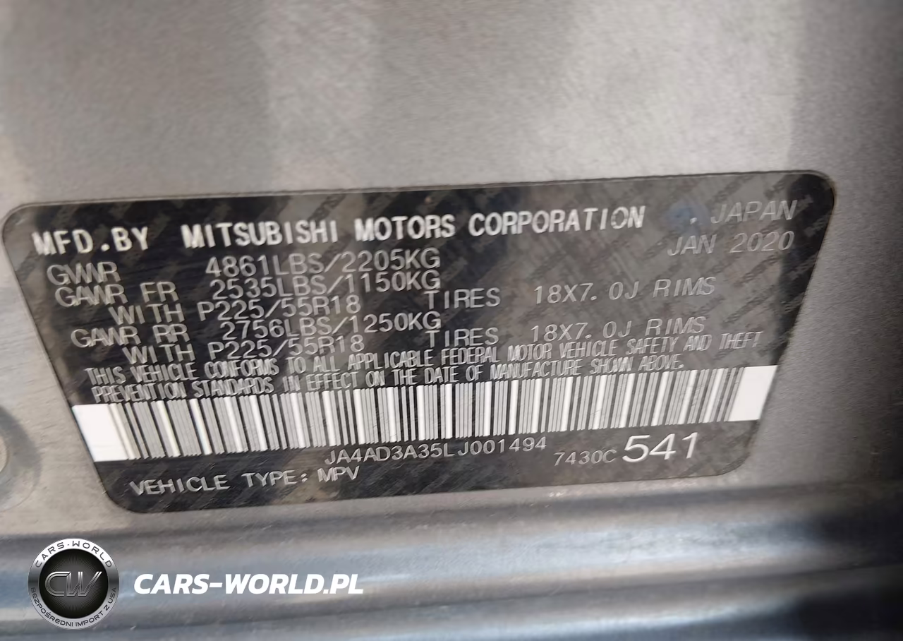 2020 Mitsubishi Outlander Le 2.4 VIN:JA4AD3A35LJ001494 - 9