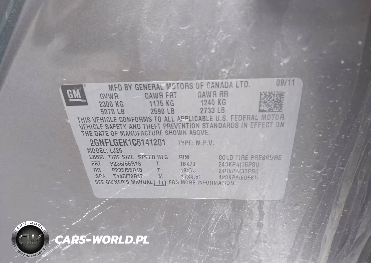2012 Chevrolet Equinox Ltz VIN:2GNFLGEK1C6141201 - 9
