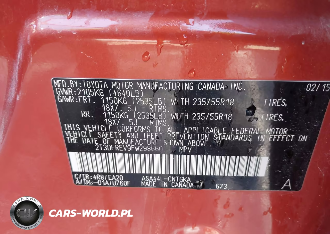 2015 Toyota Rav4 Limited VIN:2T3DFREV9FW298660 - 9