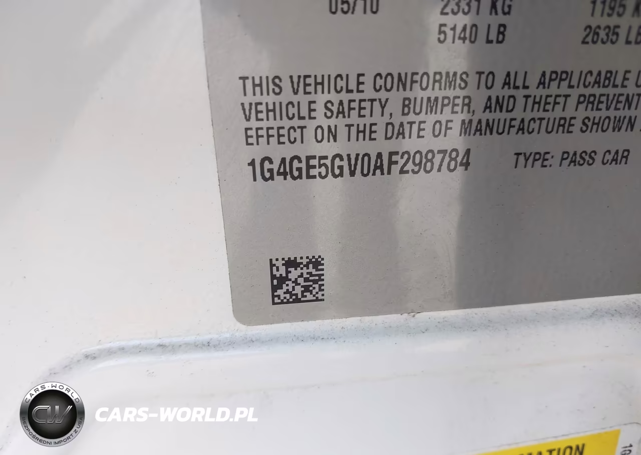2010 Buick Lacrosse Cxs VIN:1G4GE5GV0AF298784 - 9
