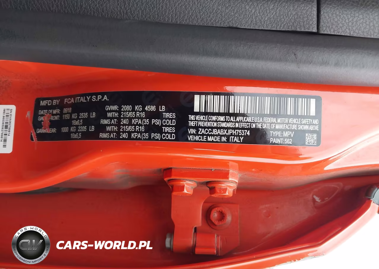 2018 Jeep Renegade Sport 4X4 VIN:ZACCJBABXJPH75374 - 9