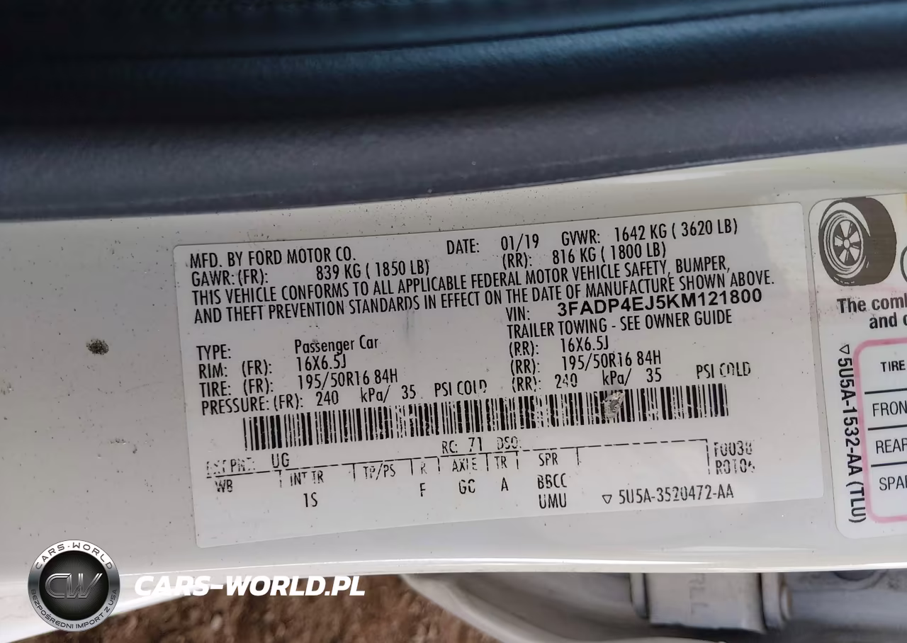 2019 Ford Fiesta Se VIN:3FADP4EJ5KM121800 - 9