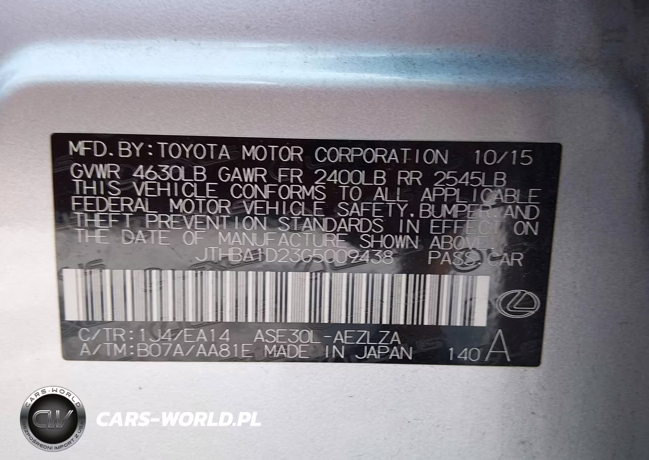 2016 Lexus Is 200T VIN:JTHBA1D23G5009438 - 9