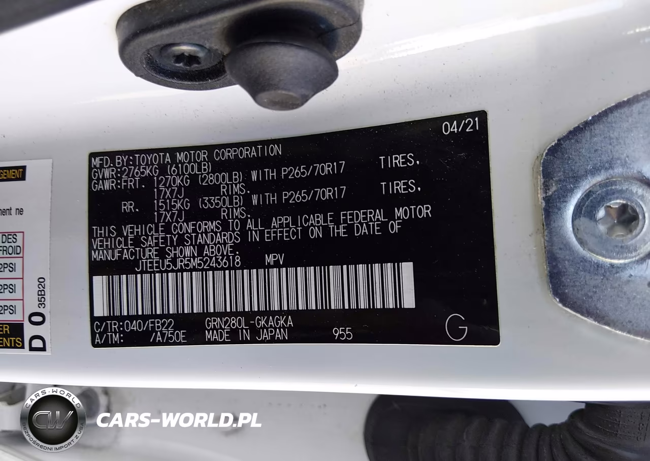2021 Toyota 4Runner Sr5 VIN:JTEEU5JR5M5243618 - 9