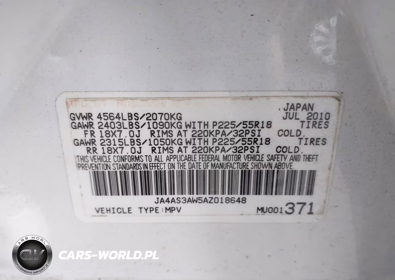 2010 Mitsubishi Outlander Se VIN:JA4AS3AW5AZ018648 - 9