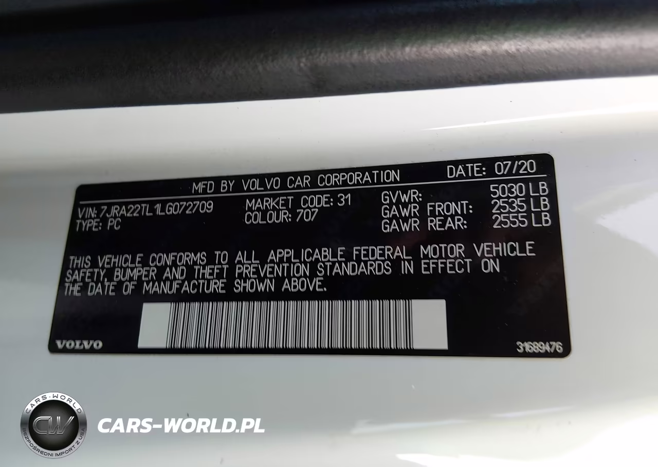 2020 Volvo S60 T6 Inscription VIN:7JRA22TL1LG072709 - 9
