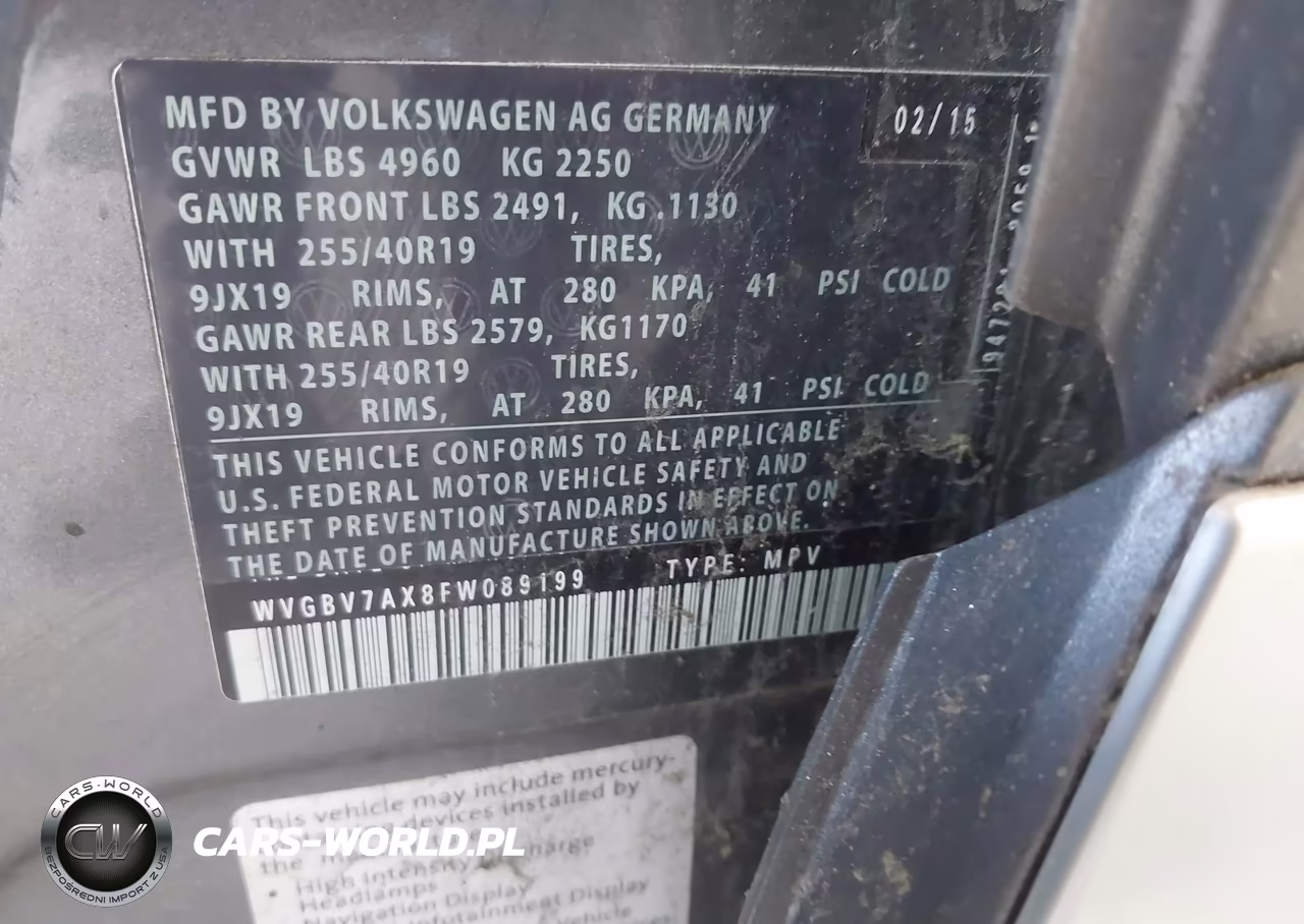 2015 Volkswagen Tiguan R-Line VIN:WVGBV7AX8FW089199 - 9