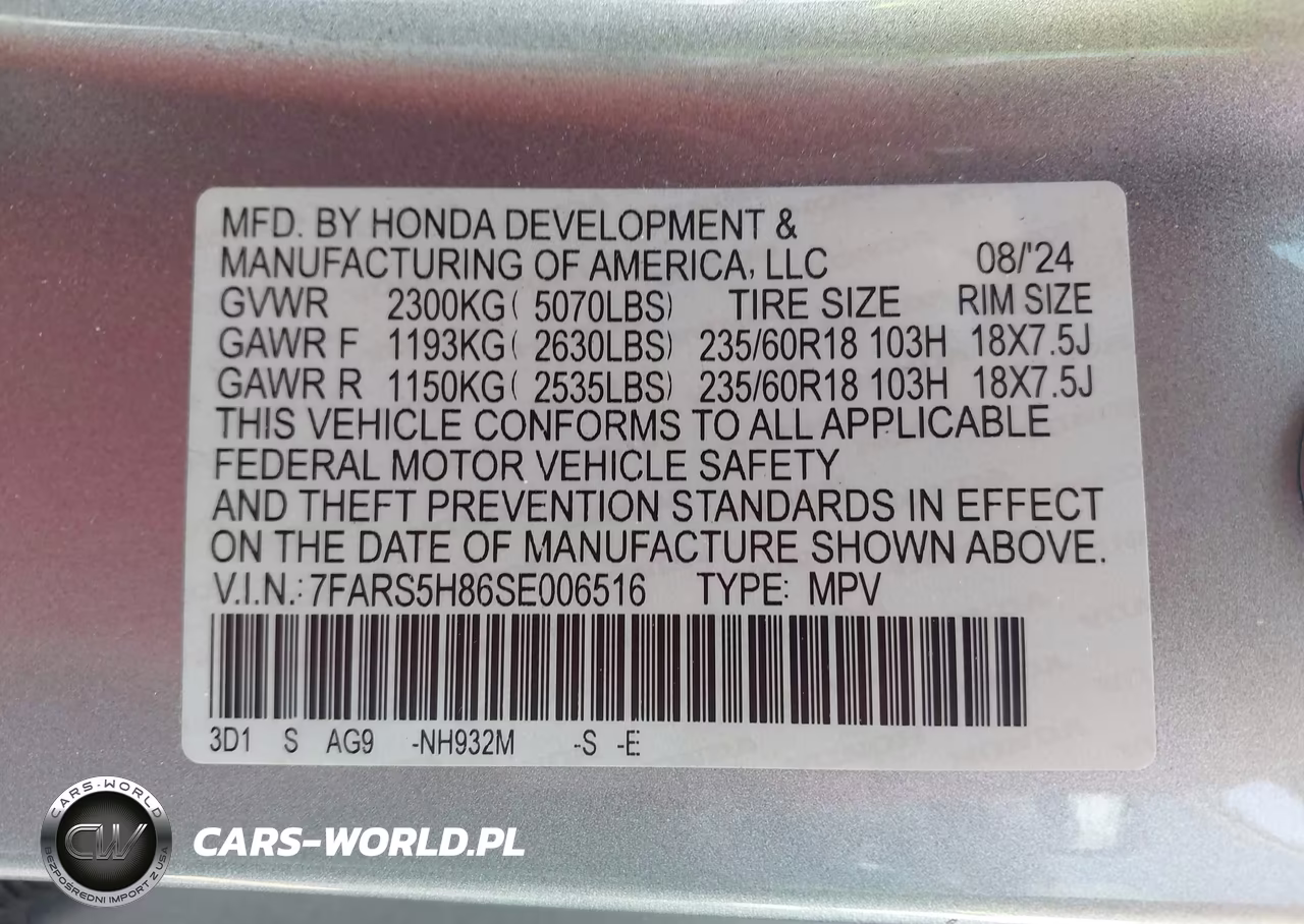 2025 Honda Cr-V Hybrid Sport-L VIN:7FARS5H86SE006516 - 9