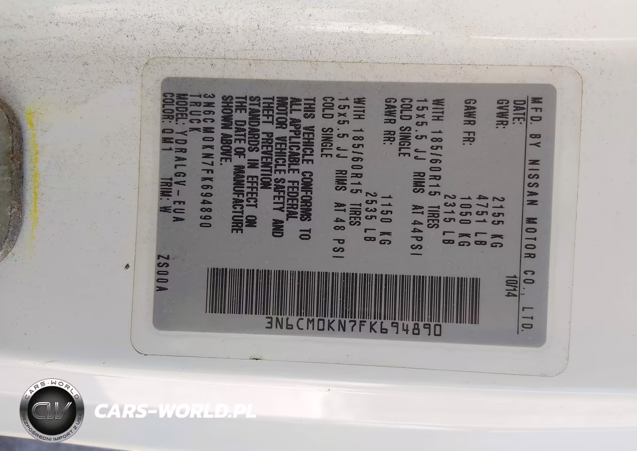 2015 Nissan Nv200 Sv VIN:3N6CM0KN7FK694890 - 9