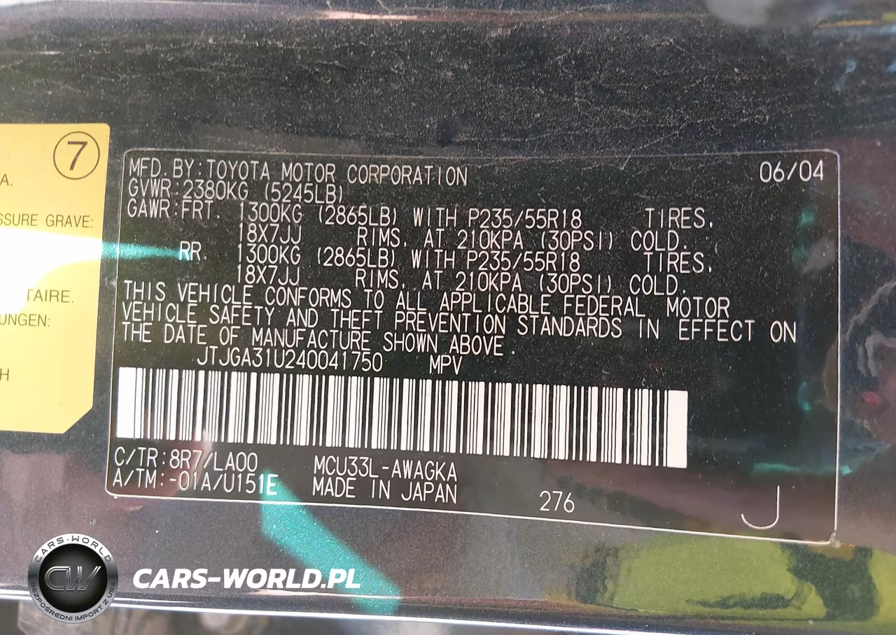 2004 Lexus Rx 330 VIN:JTJGA31U240041750 - 9